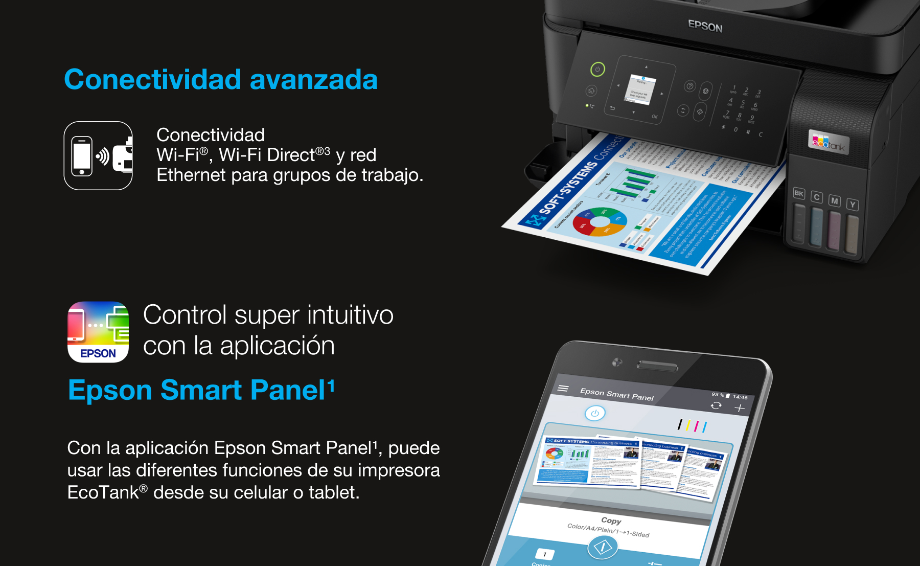 Miniatura 7 de Impresora Multifuncional EcoTank L5590 Wifi/Red/Fax